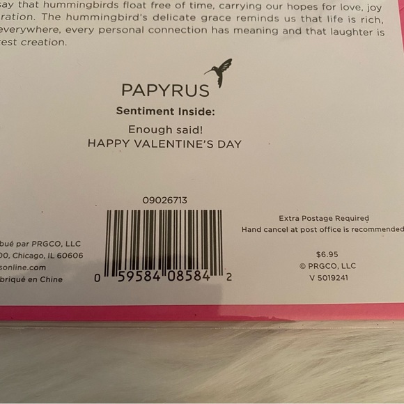 3/$15 NWT Sexy! “Enough said! Happy Valentine’s Day” Papyrus Valentine’s Card. - Picture 3 of 3